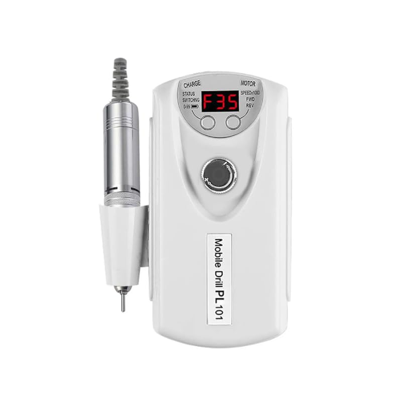 60W Portable Rechargeable Nail Drill Machine PL-101 White : Amazon